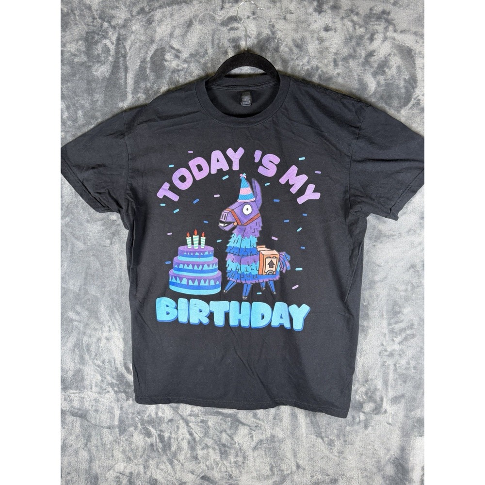 Fortnite Loot Llama "Today's My Birthday" T-Shirt Sz L